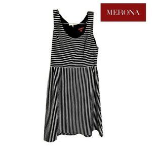 Merona Women's Round Neck Sleeveless‎ Stripe Casual Dress